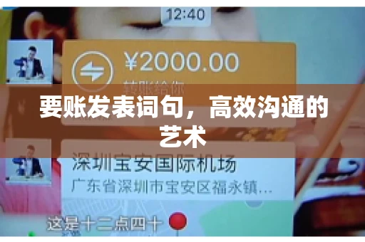 要账发表词句，高效沟通的艺术