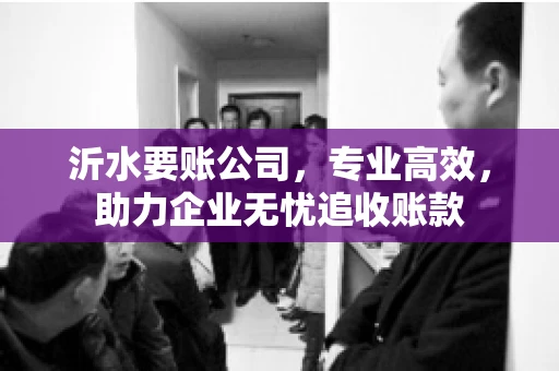 沂水要账公司，专业高效，助力企业无忧追收账款