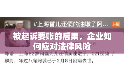 被起诉要账的后果，企业如何应对法律风险