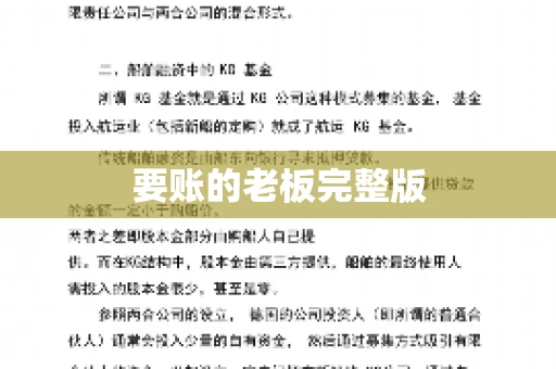 要账的老板完整版