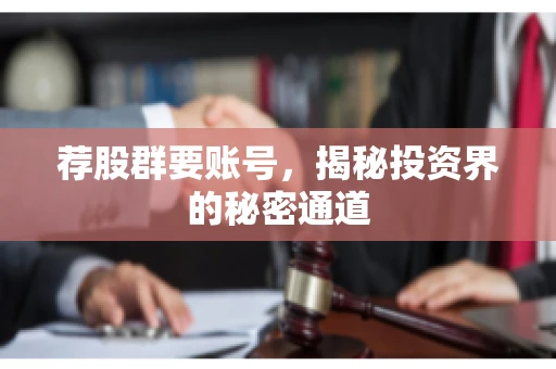 荐股群要账号，揭秘投资界的秘密通道