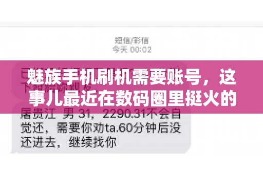 魅族手机刷机需要账号，这事儿最近在数码圈里挺火的。咱们聊聊这事儿，看看魅族手机刷机到底需不需要账号，为什么需要，以及需要注意些什么。