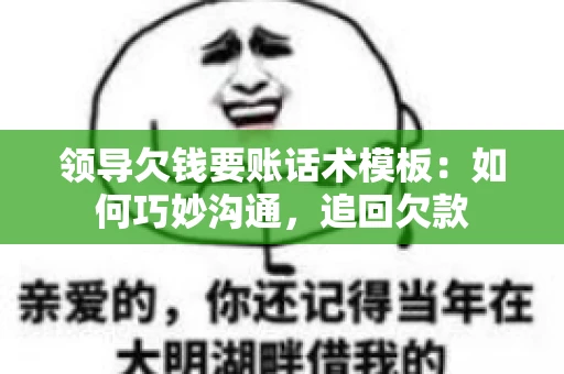 领导欠钱要账话术模板：如何巧妙沟通，追回欠款
