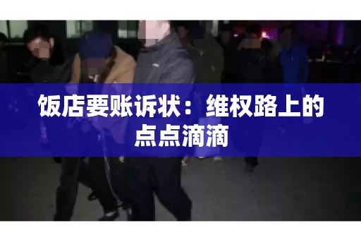 饭店要账诉状：维权路上的点点滴滴