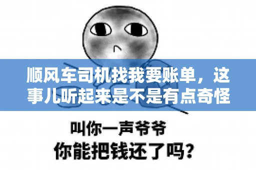 顺风车司机找我要账单，这事儿听起来是不是有点奇怪？但现实生活中，这样的案例还真不少。今天，我就来和大家聊聊这个话题，看看顺风车司机找乘客要账单的背后，究竟隐藏着什么。