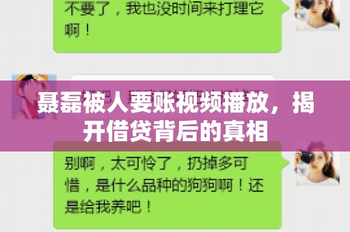 聂磊被人要账视频播放，揭开借贷背后的真相