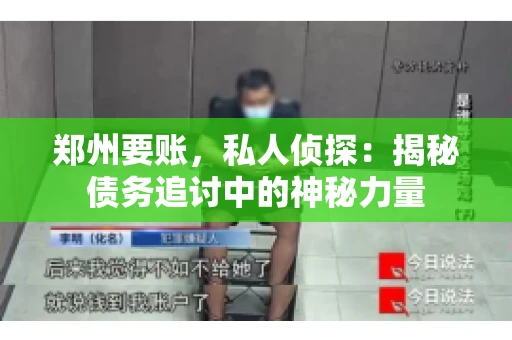 郑州要账，私人侦探：揭秘债务追讨中的神秘力量