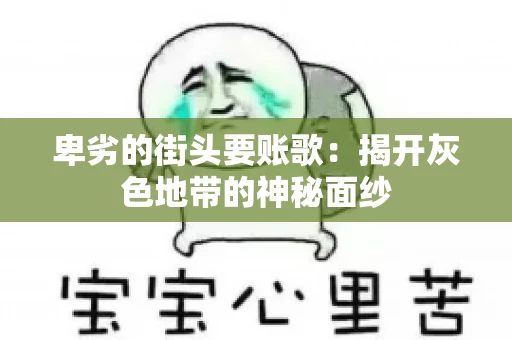卑劣的街头要账歌：揭开灰色地带的神秘面纱