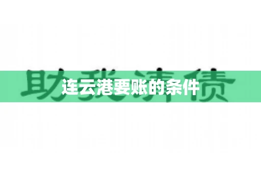 连云港要账的条件
