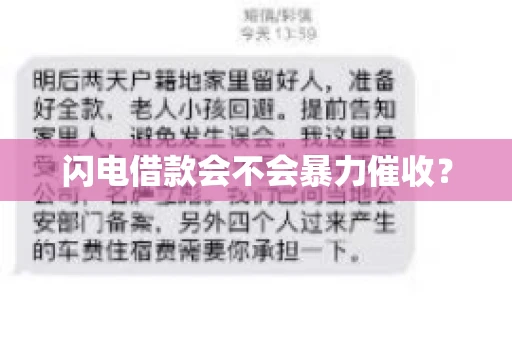 闪电借款会不会暴力催收？