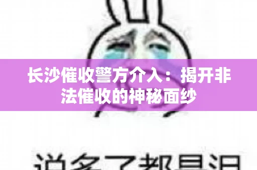 长沙催收警方介入：揭开非法催收的神秘面纱